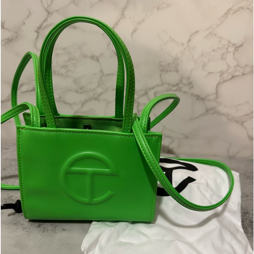 Telfar Small Highlighter Green Shopping